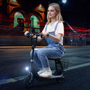 3-Speed Adjustable Up to 11 MPH Neon Lights 12.43-Mile Range Electric Scooter for Kids Ages 4-10 Electric Scooter with Seat for Kids