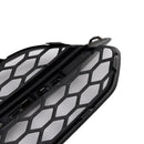 2PCS Black Front Fog Grill Grille Light Cover Fit Audi A8 S8 2015-2017