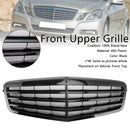 Black Front Grille Grill Fit Mercedes-Benz E Class W212 E350 E550 2010-2013