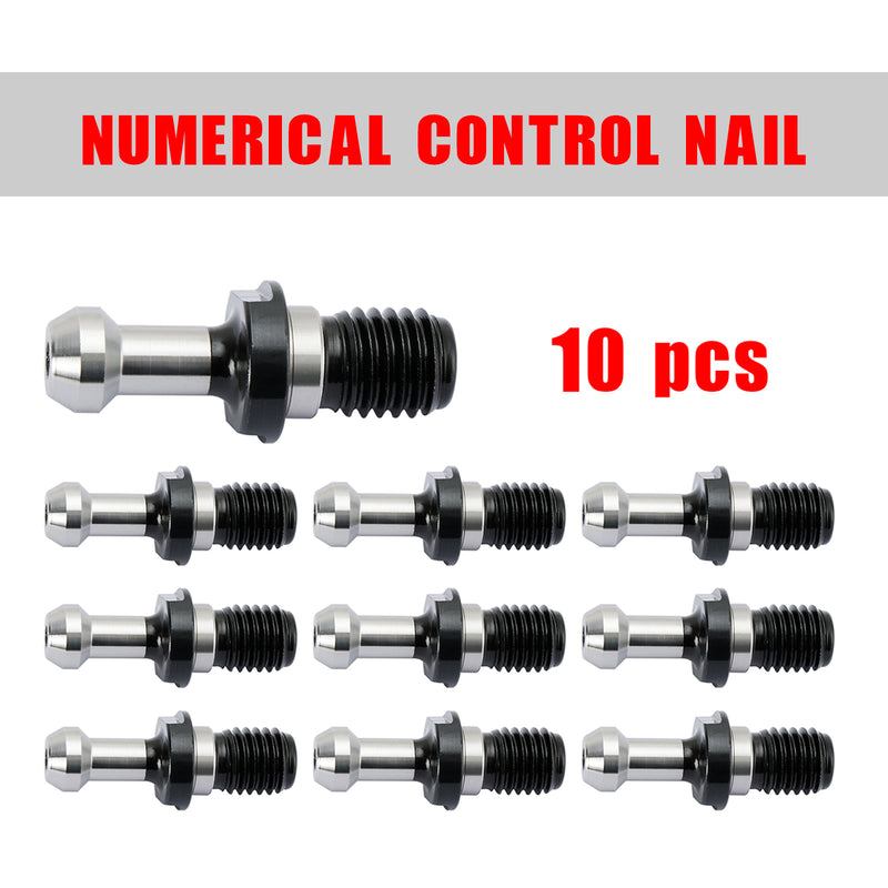 10Pcs CAT40 45° Pull Stud Retention Knob Fits For Any Haas CAT40 CNC Silver