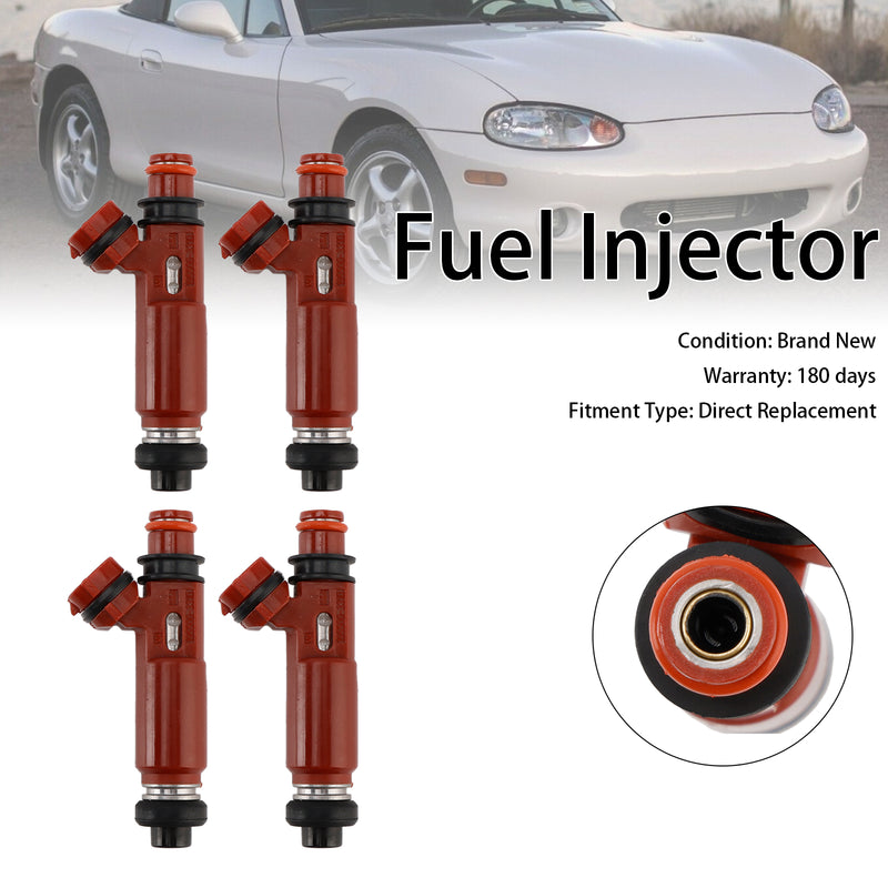 4PCS Fuel Injector 195500-3310 Fit Mazda Miata 1.8L 1999-2001 1955003310