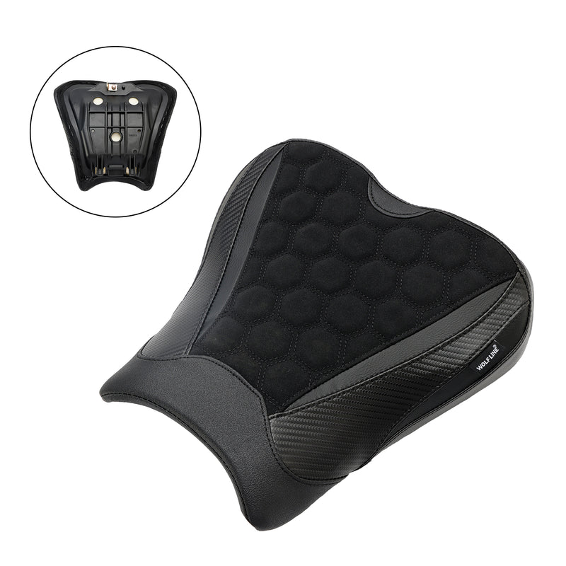 Front Driver Seat Raider Cushion Pu Fit For KAWASAKI Ninja ZX-4R RR 2023 Black