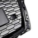 RS3 Style Honeycomb Front Grille Grill Fit Audi A3 S3 2017-2019 W/ACC Black