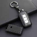 Leather Silicone Car Key Case Cover With Buckle For Mitsubishi