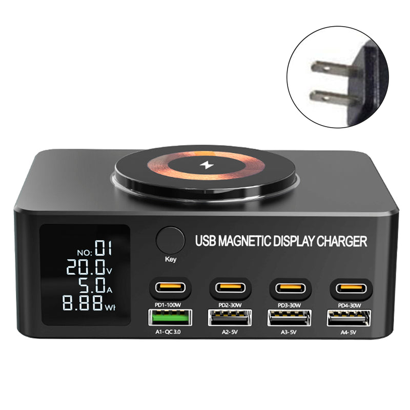 140W Fast Charging Charger Intelligent PD100W Notebook Multi-Port USB Charger US