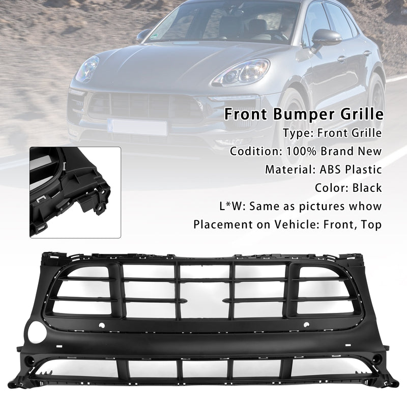 Front Bumper Grill Grille 95B807683AL Fit Porsche Macan GTS 2014-2017 W/ACC