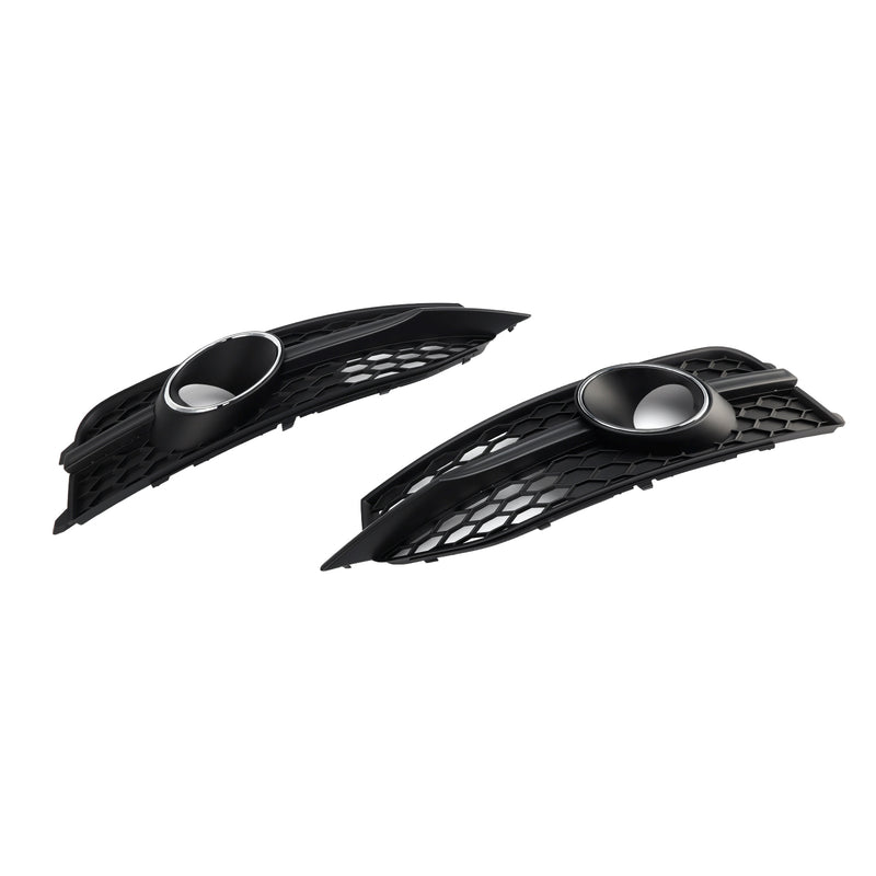 Black Front Bumper Fog Light Grille Cover Bezel Fit Audi A7 S-Line S7 2012-2015