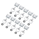 14mm Quick Release Fasteners set of 10 Fairing Bolts Studs Quarter Turn + Clips