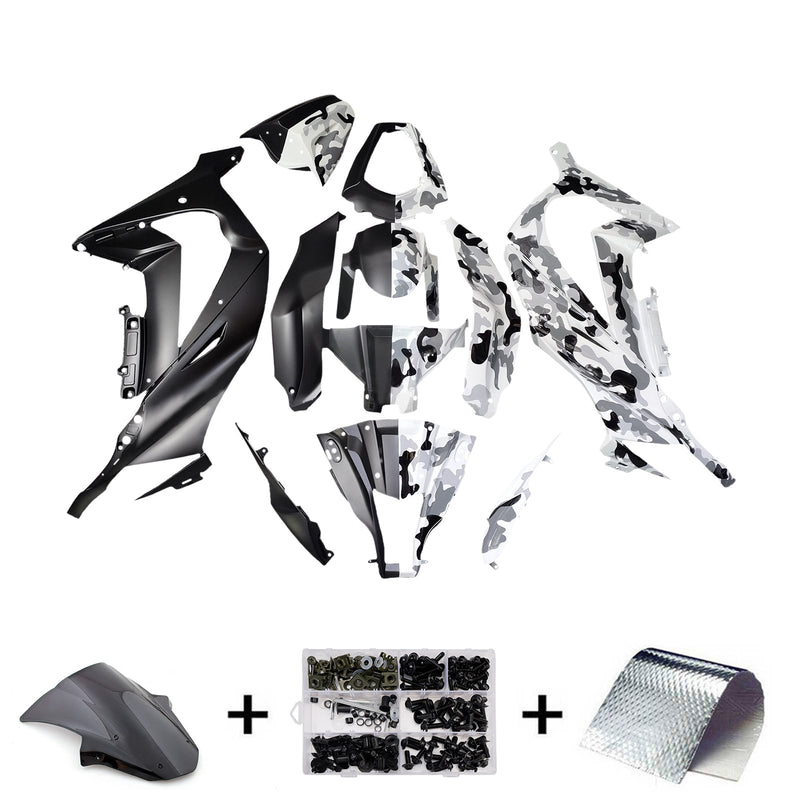 Injection Fairing Kit Bodywork Plastic ABS fit For Kawasaki ZX10R 2011-2015