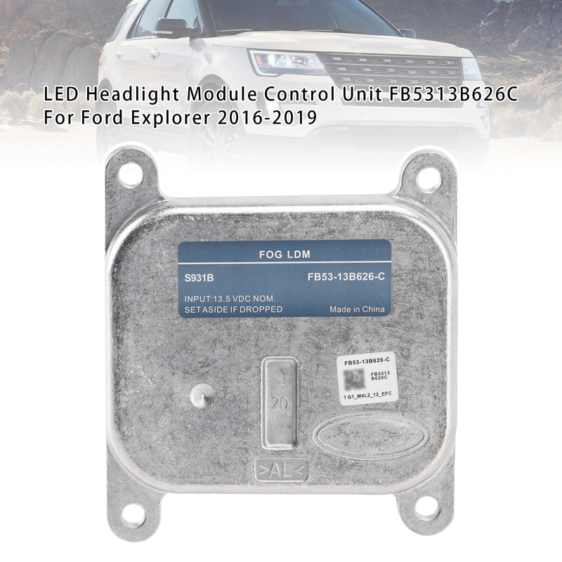 LED Headlight Module Control Unit FB5313B626C For Ford Explorer 2016-2019
