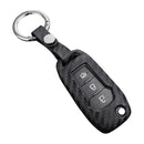 Leather Silicone Car Key Case Cover With Buckle For Ford