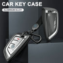 Aluminum Alloy TPU Black Car Key Case Cover With Buckle For BMW x3 x1 x5