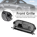 RSQ3 Style Front Honeycomb Grill Grille Fit Audi Q3 2016-2018 Gloss Black
