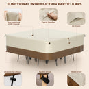 420D Square Waterproof Patio Furniture Cover for Outdoor Table and Chairs