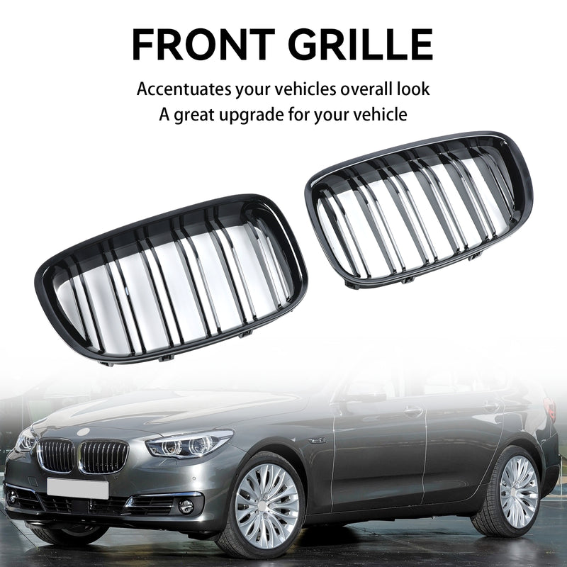 BMW 5 Series GT F07 2009-2017 Gloss Black Front Kidney Grille Grill