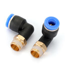 10Pcs Pneumatic 1/4" Tube X 1/8" Npt Male Swivel L Push To Connect Fitting