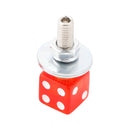 M6 Plastic Custom Head Dice License Plate Frame Screws Bolts Hardware Red X2