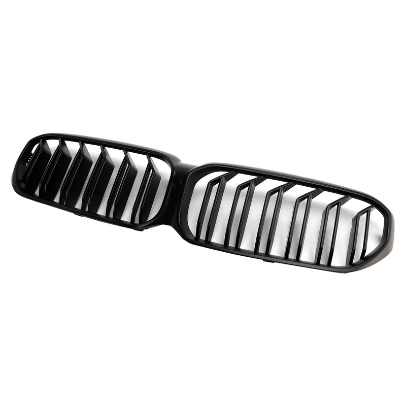 Matte Black Dual Slats Front Kidney Grille For BMW G30 G31 LCI 2021-2024