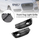 RSQ3 Style Honeycomb Front Fog Light Covers Fit Audi Q3 2013-2015 Gloss Black