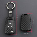 Leather Silicone Car Key Case Cover With Buckle For Chevrolet