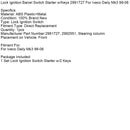 Lock Ignition Barrel Switch Starter w/Keys 2991727 For Iveco Daily Mk3 99-06