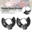 Left & Right Brake Dust Shield 68043286AB Fit Jeep Wrangler JK 2007-2018 Black