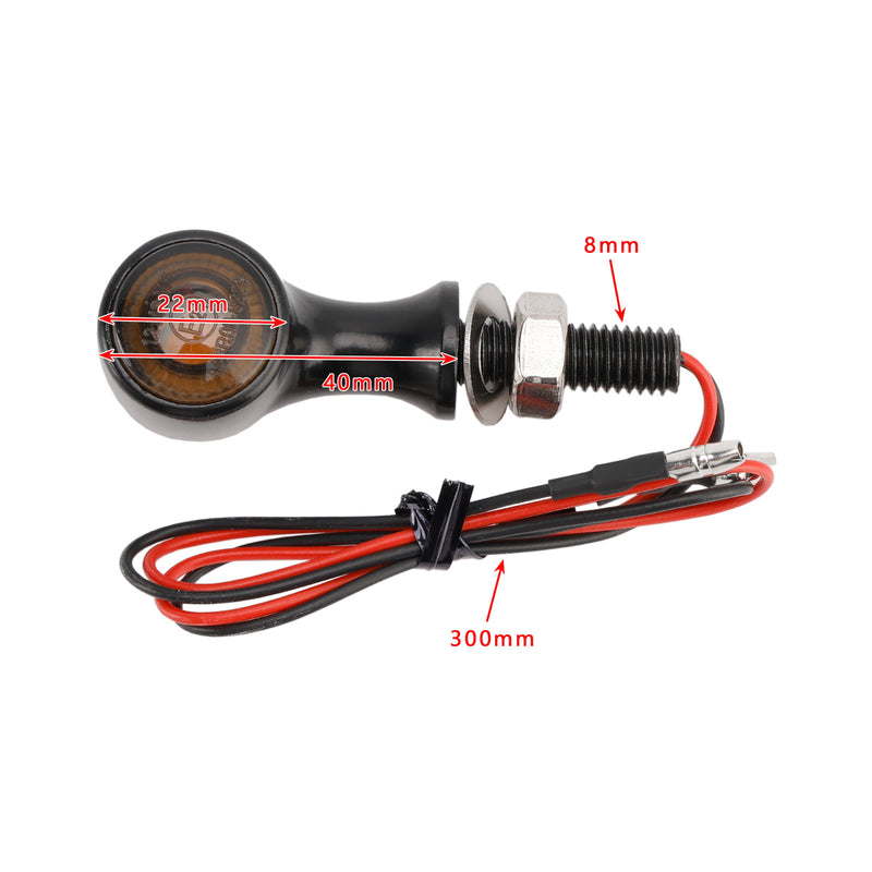 12V LED Turn Signal Indicator Light 8mm Universal Motorcycle For Suzuki