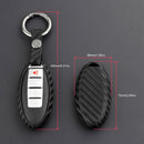 Leather Silicone Car Key Case Cover With Buckle For Nissan
