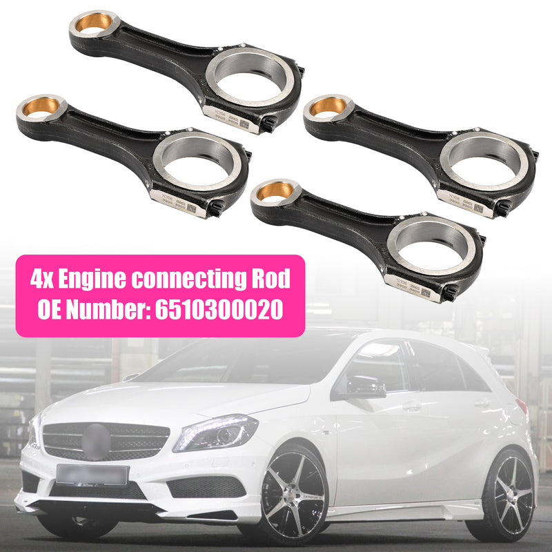 4x Engine connecting Rod 6510300020 For Mercedes OM651 W176 C117 W212 C218