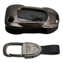 Audi A1 A3 S3 Leather Alloy Zinc Car Key Gray Case Cover