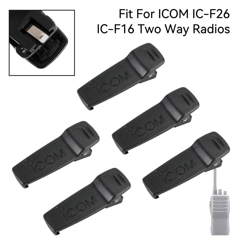1X/5X Walkie Talkie Two Way Radio Communicator Belt Clip Fit For IC-F26 IC-F16
