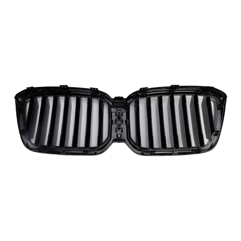 Front Bumper Kidney Grille Fit BMW X3 G01 X4 G02 2022-2025 Glossy Black