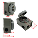 RV 50 Amp Power Inlet Box Outdoor Receptacle 3 Prong Locking Plug with LED Light