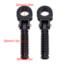 Universal Front Footrests Foot Pegs fit for motorcycle with 1.25" bars