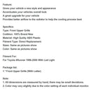 1996-2000 Toyota 4Runner With Led Matte Black Front Bumper Grill Grille