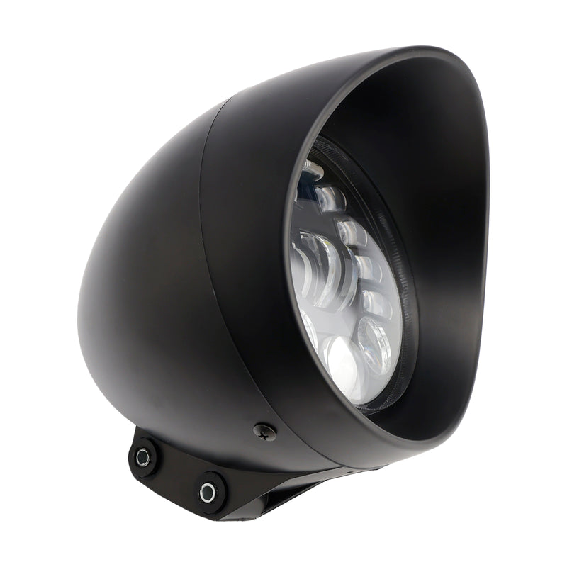 Multifunctional Beam Headlight Fog Lamp Custom Fits For Racer Bobber Chopper Chrome