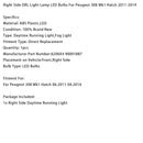 2011-2014 Peugeot 308 Mk1 Hatch Right Side DRL Light Lamp LED Bulbs