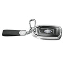 Aluminum Alloy TPU Silvery Car Key Case Cover With Buckle For Ford