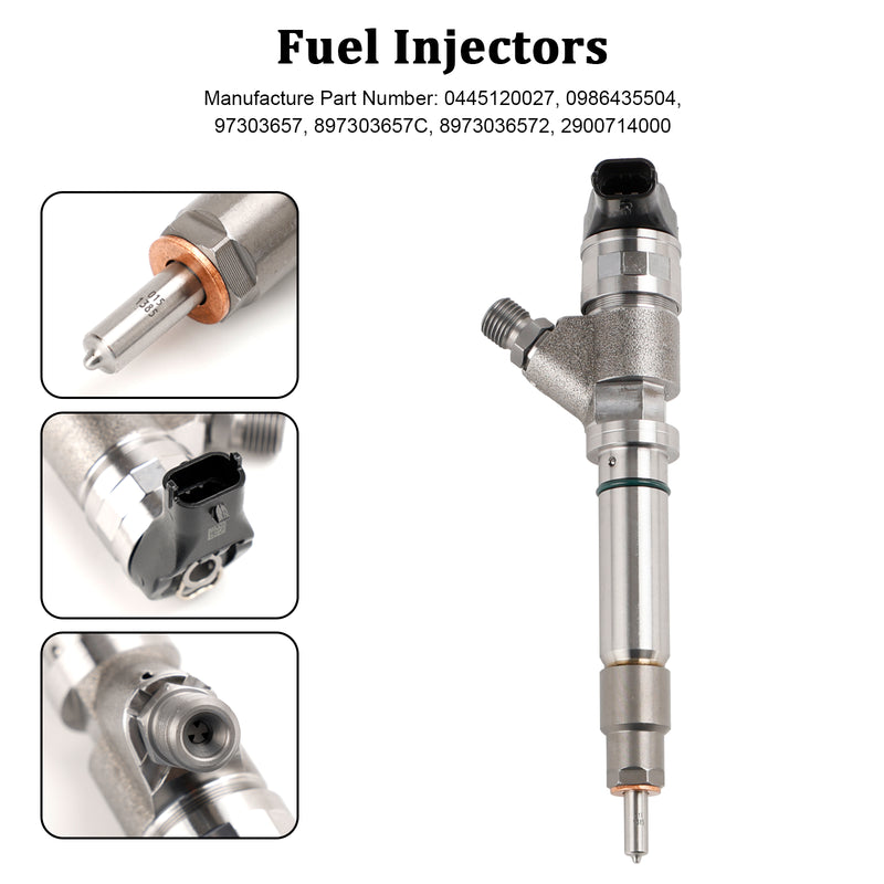 Chevrolet Silverado 2500 3500 6.6L V8 LLY 2004.5-2005 1PCS Fuel Injector 0445120027 0986435504