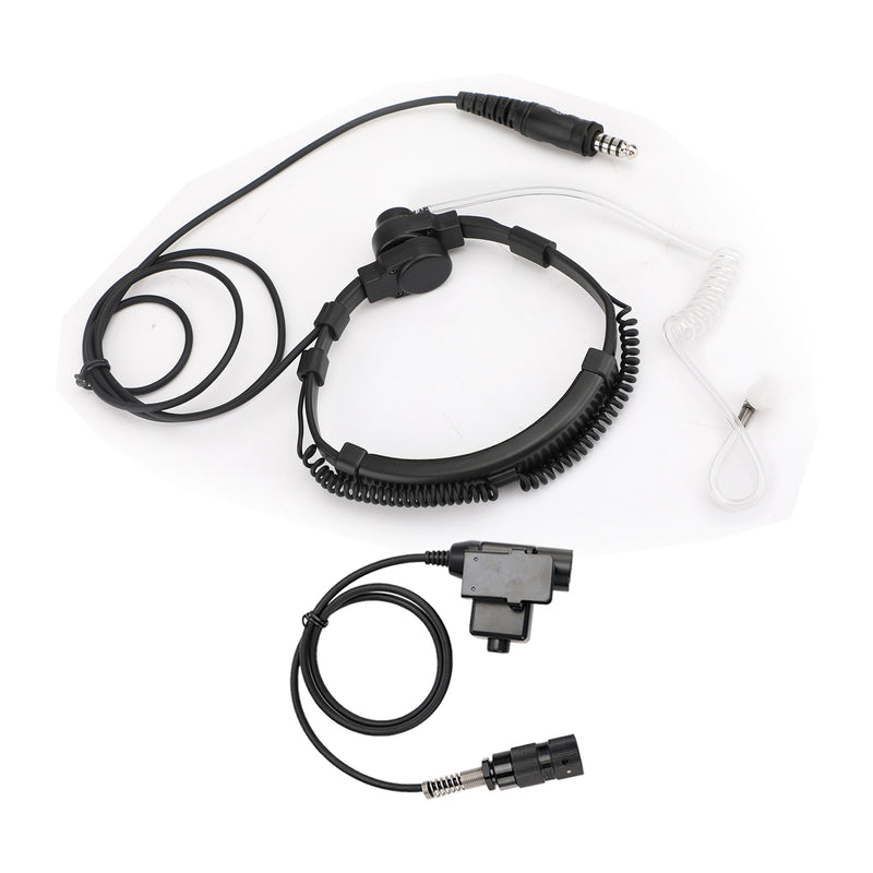 7.1mm Big Plug Tactical Throat Mic Headset For AN/PRC-152 AN/PRC-148 U329 Radio