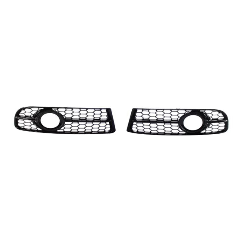 Front Bumper Honeycomb Fog Grille Cover For Audi A4 B7 S-Line S4 2005-2008 Black