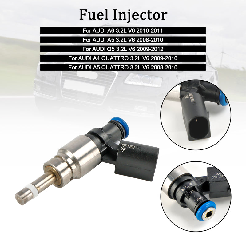 1PCS Fuel Injector 06E906036F Fit Audi Q5 A4 A5 A6 3.2L V6 2008-2011 0261500037