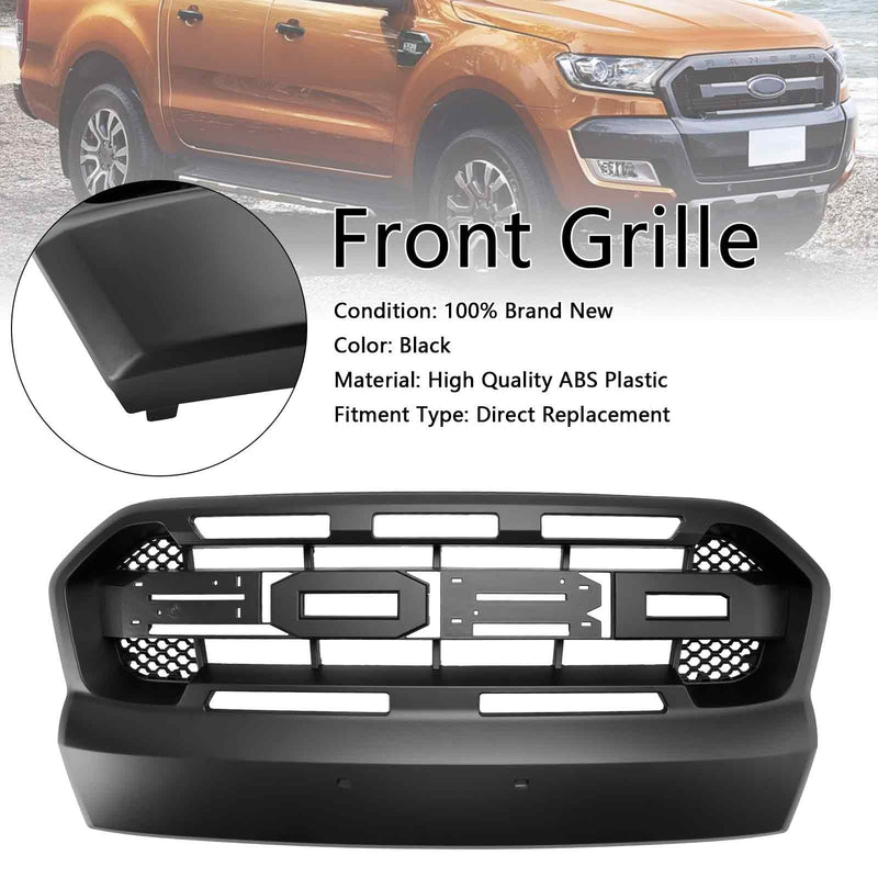 Raptor Style Front Bumper Grill Grille Fit Ford Ranger 2015-2019 T7 W/LED