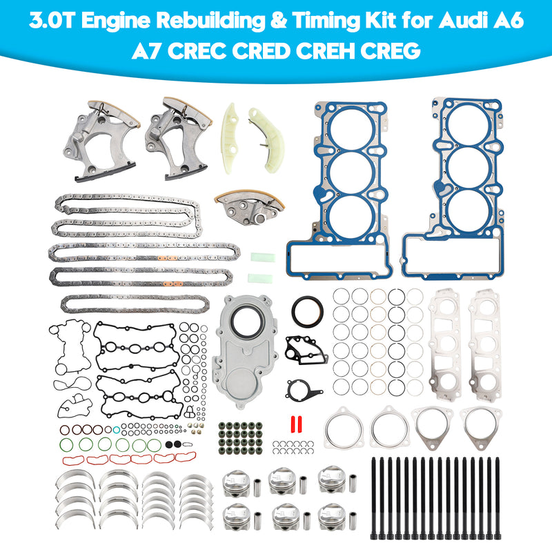 3.0T Engine Rebuilding & Timing Kit for Audi A6 A7 CREC CRED CREH CREG