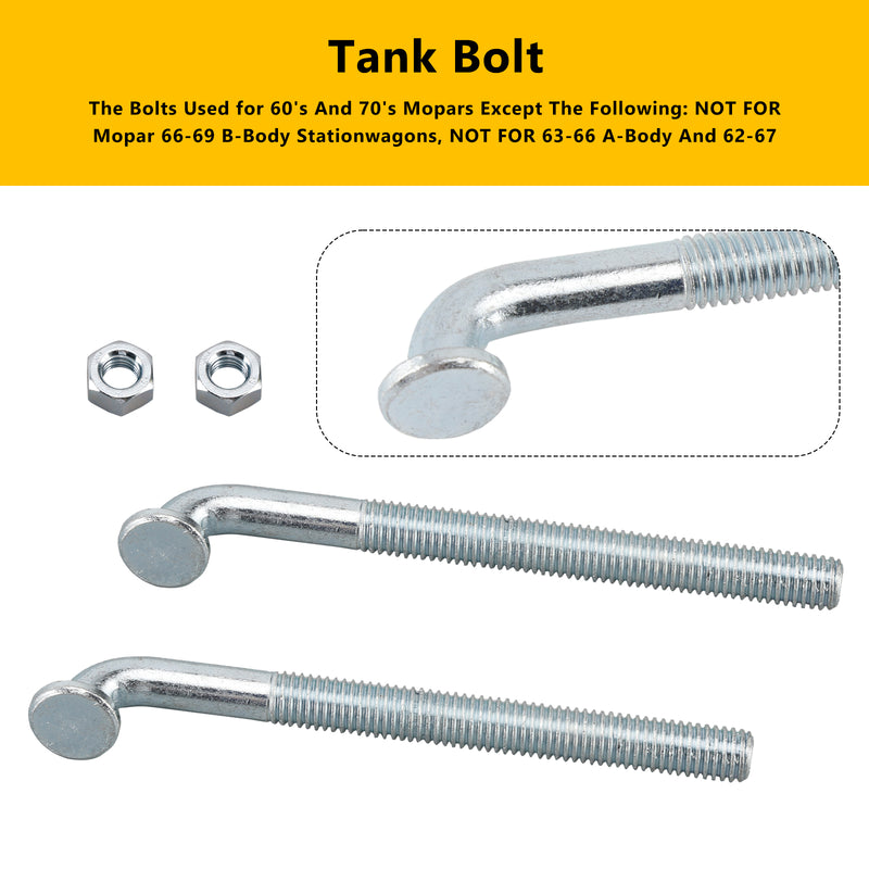 Gas Fuel Tank Strap Bolts J-Bolts Fit 68 69 70 71 72 A-Body B-Body C-Body
