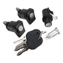 Right and Left Door Lock Kit + Bonnet + Cylinder + 4 Keys For Fiat Panda 85/104