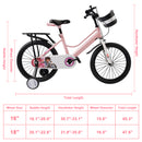 16"/18" Kids Bike for Boys and Girls with auxiliary wheels & Rack & Basket