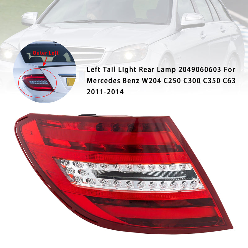 Left Tail Light Rear Lamp For Mercedes Benz W204 C250 C300 C350 C63 2011-2014