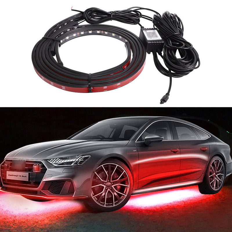4Pcs LED Chassis Light Modified With Fantasy Ambient Light APP+Remote Control 90*2+120*2