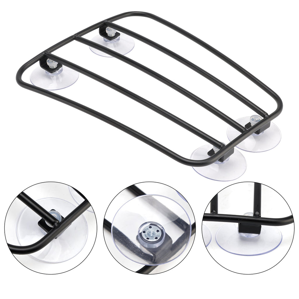 C10l Parcel Rack Classic Style Motorcycle Black Universal Parcel Tank Rack Carrier w/Su